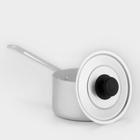 Ковш, 750 мл, с крышкой, штампованный алюминий, серебристый - Фото 2