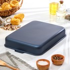 Набор противней «Лазоньера», 3 предмета: 19×25 см, 23×30 см, 27×35 см, h=7 см, антипригарное покрытие, цвет синий - Фото 12