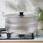 Кастрюля, 10 л, d=30 см, с крышкой, штампованный алюминий, серебристая - Фото 5