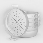 Манты-казан, 13 л, d=30 см, с 4 сетками, высота секции 5 см, с крышкой, штампованный алюминий - Фото 2