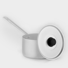 Ковш, 1.8 л, с крышкой, штампованный алюминий, серебристый - Фото 2