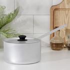 Ковш, 1.8 л, с крышкой, штампованный алюминий, серебристый - Фото 4