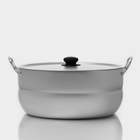 Кастрюля алюминиевая, 13 л, металлическая крышка - Фото 2