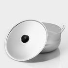 Кастрюля алюминиевая, 13 л, металлическая крышка - Фото 3