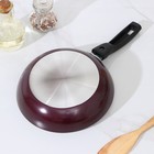 Сковорода «Хозяюшка», d=20 см, съёмная ручка, стеклянная крышка, антипригарное покрытие, цвет бордовый - фото 4615962