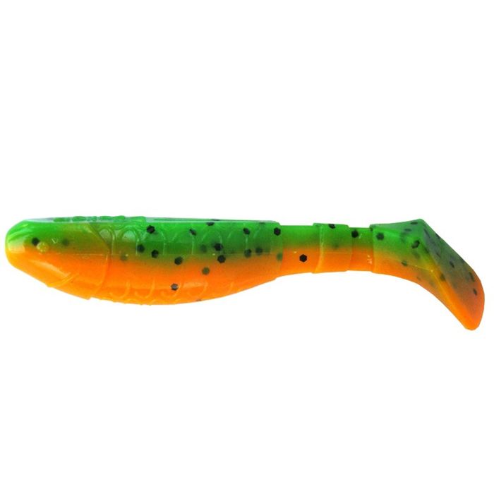 Виброхвост Helios Chubby Pepper Green & Orange, 9 см, 5 шт. (HS-4-018)