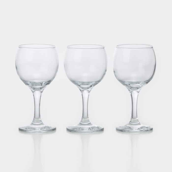 Набор стеклянных бокалов для красного вина Bistro, 220 мл, 3 шт - фото 1908274013