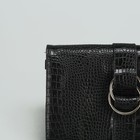 Сумка женская, отдел на молнии, наружный карман, длинный ремень, цвет чёрный - Фото 4