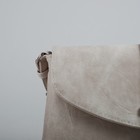 Сумка женская на молнии, 1 отдел, 1 наружный карман, длинный ремень, серая - Фото 4