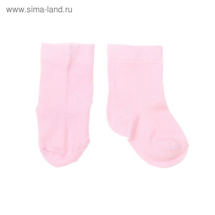 Носки однотонные, размер 10-12, цвет светло-розовый 004/6 - Фото 1