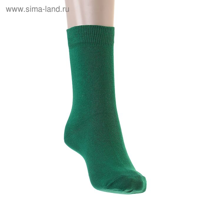Носки однотонные, размер 26-28, цвет тёмно-зелёный 015/1 - Фото 1
