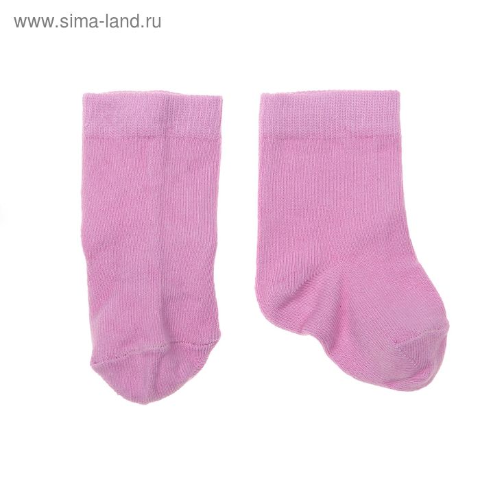 Носки однотонные, размер 8-10, цвет розово-сиреневый 004/6 - Фото 1