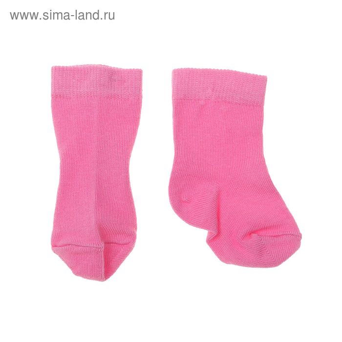 Носки однотонные, размер 8-10, цвет розовый 004/6 - Фото 1