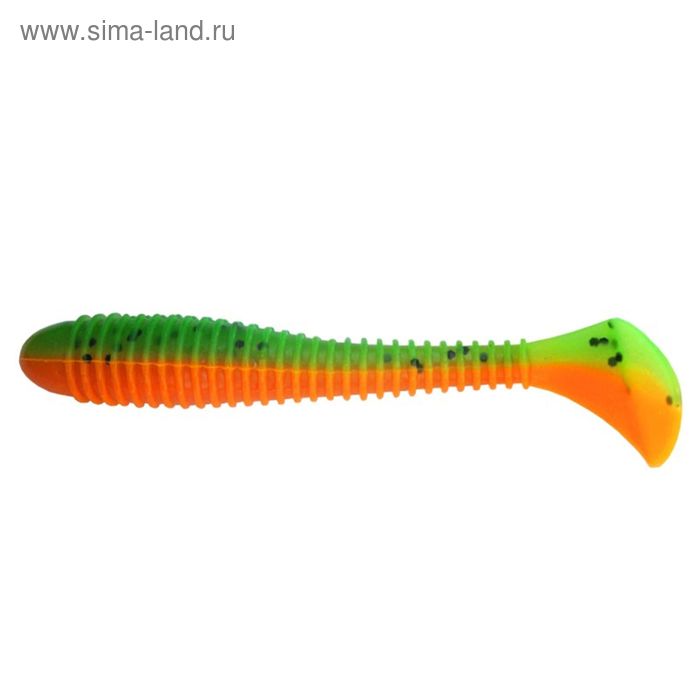 Виброхвост Helios Catcher Pepper Green & Orange, 9 см, 5 шт. (HS-2-018) - Фото 1