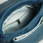 Сумка женская на молнии, 1 отдел, 1 наружный карман, регулируемый ремень, синяя - Фото 5