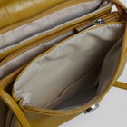 Сумка женская, 3 отдела на молнии, наружный карман, длинный ремень, цвет жёлтый - Фото 5