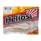 Виброхвост Helios Chubby White & Sparkles, 9 см, 5 шт. (HS-4-002) - Фото 2