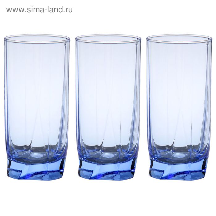 Набор стаканов «ЛАЙТ БЛЮ ЛУНА», 3 шт, 395 мл - Фото 1