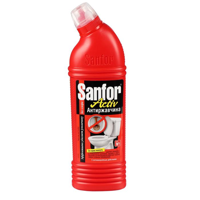 Средство санитарно-гигиеническое "Sanfor active", Антиржавчина, 750 мл - Фото 1