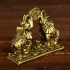 нэцкэ 2 слоненка с монетой на монетах Т-6011 - Фото 3