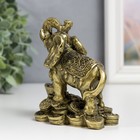 Нэцке полистоун "Слон с монетами" бронза 8,5х8 см - Фото 2