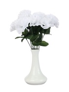 Цветы искусственные «Гвоздика», h=25 см, белые  (артикул 1376821)  большой выбор товаров оптом и в розницу по низким ценам с доставкой