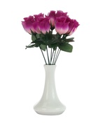 Цветы искусственные «Роза», h=23 см, сиреневые  (артикул 1376817)  большой выбор товаров оптом и в розницу по низким ценам с доставкой