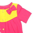 Блузка для девочки, рост 86-92 см (52), цвет ярко-розовый/лимонный (арт. Д 08311/1) - Фото 2