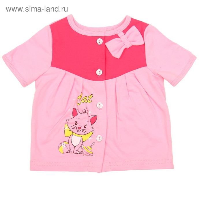Блузка для девочки, рост 86-92 см (52), цвет розовый/фуксия (арт. Д 08311/1) - Фото 1