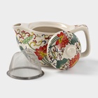 Чайник керамический заварочный с металлическим ситом «Лотос», 350 мл - Фото 2