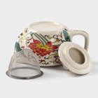 Чайник керамический заварочный с металлическим ситом «Лотос», 350 мл - Фото 3