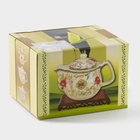 Чайник керамический заварочный с металлическим ситом «Лотос», 350 мл - Фото 4
