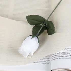 Цветы искусственные 'Роза' 23 см, белый
