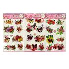 Наклейка пластик многослойная 5D "Цветы и бабочки" МИКС 67,5х33,5 см - Фото 2