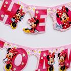 Гирлянда на люверсах «Дочке 1 годик», длина 135 см, Минни Маус - Фото 4