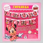Гирлянда на люверсах «Дочке 1 годик», длина 135 см, Минни Маус - Фото 5