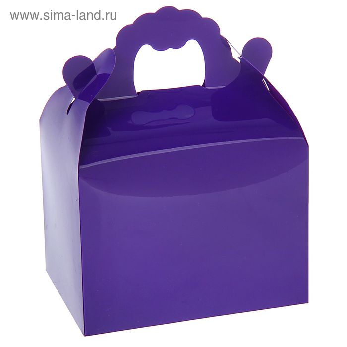 Коробка сборная пластик 11 х 14 х 8 см, цвет фиолетовый - Фото 1