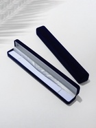 Футляр бархатный под браслет, цепочку, часы «Пенал», 23.5×3 см, синий - Фото 8