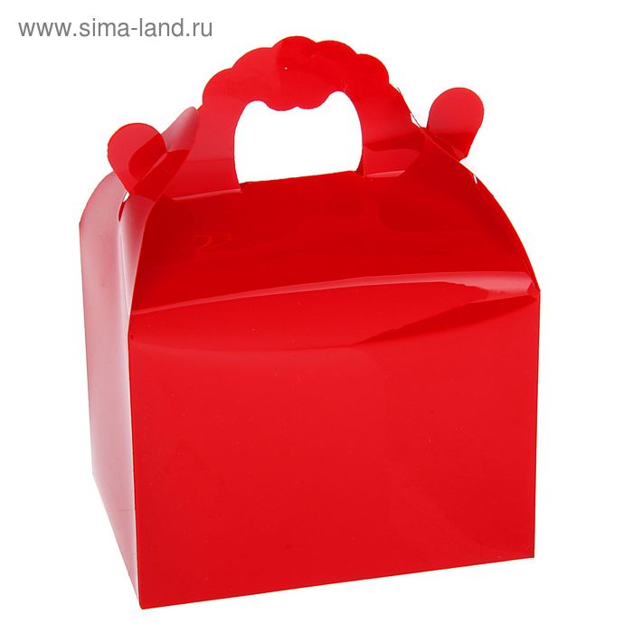 Коробка сборная пластик 11 х 14 х 8 см, цвет красный - Фото 1