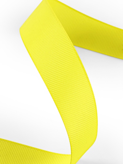 Лента репсовая, 25 мм, 23±1 м, жёлтая №15
