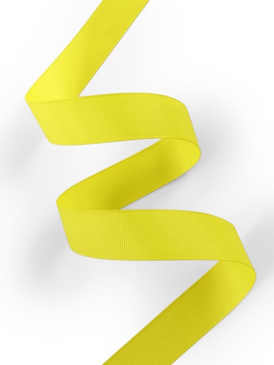 Лента репсовая, 25 мм, 23±1 м, жёлтая №15