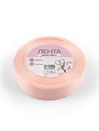 Лента репсовая, 25 мм, 23±1 м, персиковая №07 - Фото 4