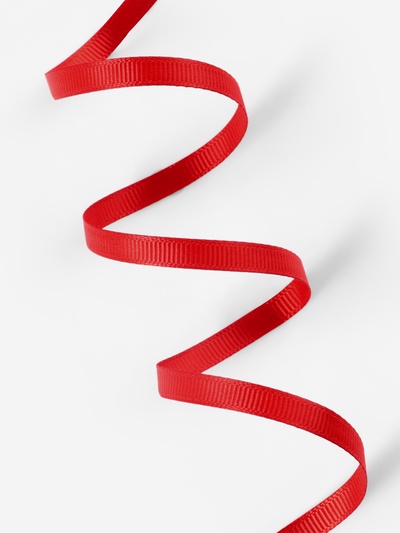 Лента репсовая, 6 мм, 23±1 м, красная №26