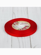 Лента репсовая, 6 мм, 23 ± 1 м, цвет красный №26 - фото 809402031