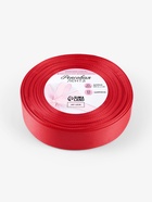 Лента репсовая, 25 мм, 23±1 м, красная №26 - Фото 4