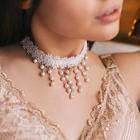 Чокер «Александрия» кружево, бусины, цвет белый, L=30 см - Фото 1