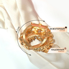 Зажим для платка «Жемчужное соцветие», белый в золоте - Фото 4