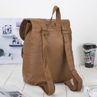 Рюкзак молодёжный, отдел на шнурке, 2 наружных кармана, цвет коричневый - Фото 2