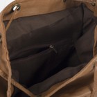 Рюкзак молодёжный, отдел на шнурке, 2 наружных кармана, цвет коричневый - Фото 3