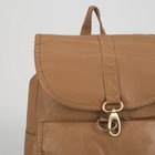 Рюкзак молодёжный, отдел на шнурке, 2 наружных кармана, цвет коричневый - Фото 4